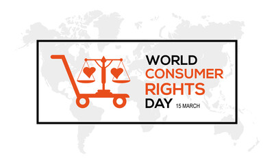 World Consumer Rights Day. Business of honesty vector template for banner, card, poster, background.