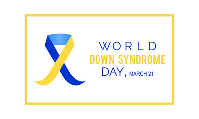 World Down Syndrome Day. Health awareness vector template for banner, card, poster, background.