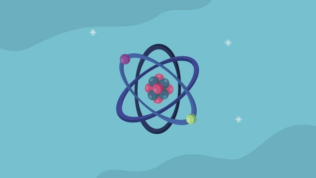 atom particle science laboratory animation