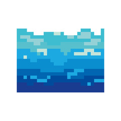 pixelated water block