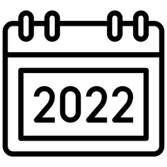 2022 line icon,linear,outline,graphic,illustration
