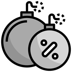 BOMB filled outline icon,linear,outline,graphic,illustration