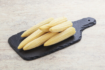 Raw natural organic baby corn