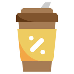 COFFEE CUP flat icon,linear,outline,graphic,illustration