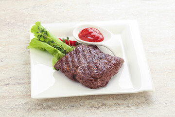 Grilled machete skirt beef steak