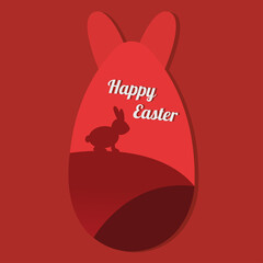 easter card with rabbit