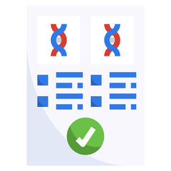 DNA TEST flat icon,linear,outline,graphic,illustration