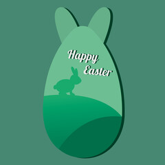 easter card with rabbit