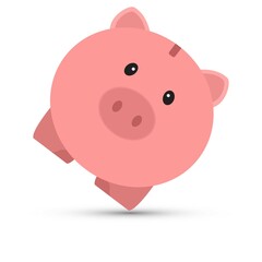 Piggy bank vector on white background