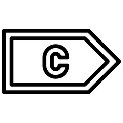 CYTOSINE line icon,linear,,graphic,illustration