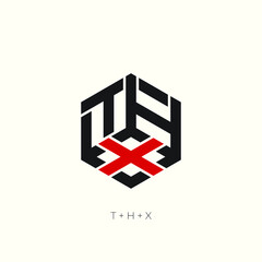 Obraz premium Lettering T and H combination. Simple and modern logo vector