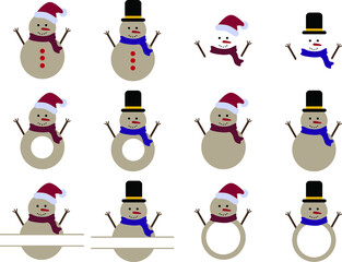 Snowman monogram