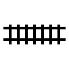 Rail rails Railroad Railway Train track icon black color vector illustration image flat style
