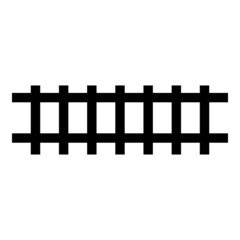 Rail rails Railroad Railway Train track icon black color vector illustration image flat style