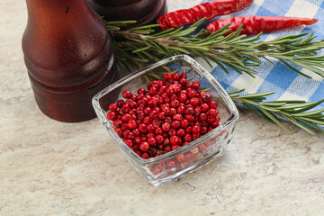 Red pepper corn seeds aroma