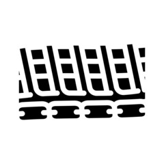 flexible cables glyph icon vector. flexible cables sign. isolated contour symbol black illustration