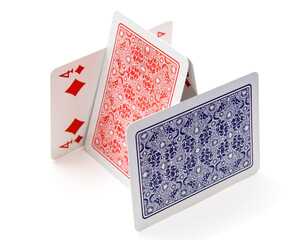 house of cards with white background