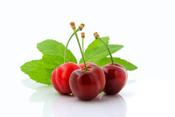 Cherries and mint