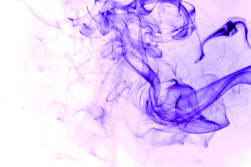 Fototapeta na wymiar Purple smoke on a white background.