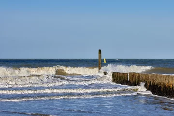 Foto op Aluminium Waves in the North Sea during the winter season © Sebastian Studio