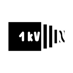 Fototapeta premium medium voltage cables glyph icon vector. medium voltage cables sign. isolated contour symbol black illustration