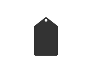 Label sale paper blank. Price vector illustration. Black tag silhouette