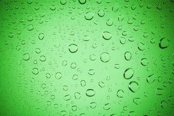 water drops on glass background.