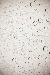 water drops on glass background.