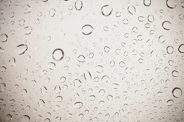 water drops on glass background.