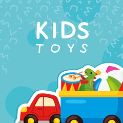 Fototapeta na wymiar cart with toys