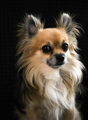 chihuahua mâle à poil long