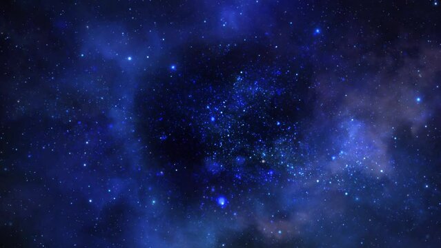 blue stars scattered in space