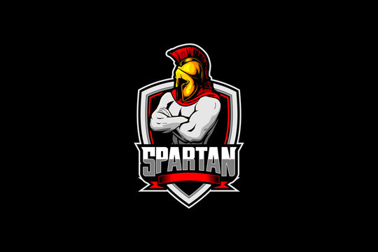 titan or spartan warrior emblem vector logo template
