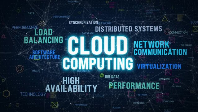 technology cloud computing security services background