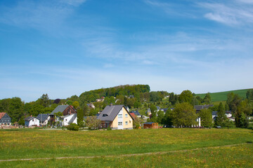 Fototapeta na wymiar Taubenheim in der Oberlausitz im Frühjahr
