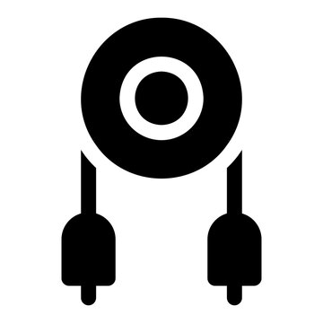 sound cable glyph icon