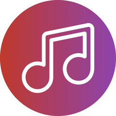 music note gradient icon