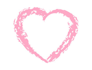 落書き風のハートのフレーム