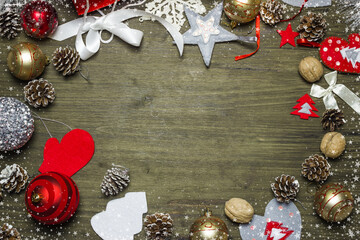 Christmas background for a holiday card with a place for the text.