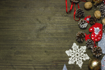 Christmas background with decor.