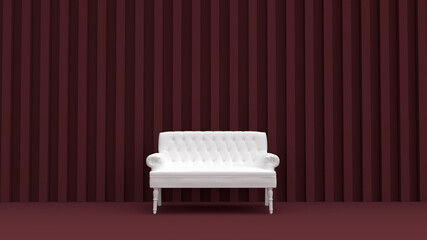 Fototapeta premium interior with sofa and red wall decoration