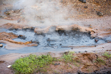 Heiße Quellen Krýsuvík im Hochtemperaturgebiet Seltun 