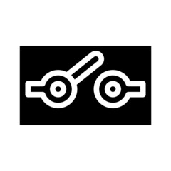 spst electrical mechanism glyph icon vector. spst electrical mechanism sign. isolated contour symbol black illustration