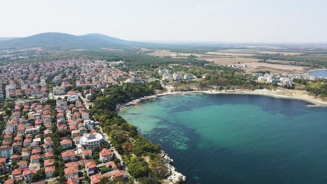Aerial view of Town of Tsarevo, Burgas Region, Bulgaria 