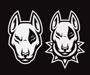 Bull Terrier Head Logo