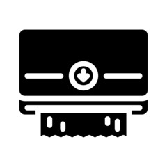 napkin dispenser glyph icon vector. napkin dispenser sign. isolated contour symbol black illustration