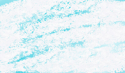 White shabby paint, visible in scuffs, blue gradient, Old vintage background with grunge texture cracks, remnants of the paint layer and noise effect. Blank abstract backdrop with space for text.