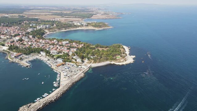 Aerial view of Town of Tsarevo, Burgas Region, Bulgaria 