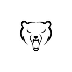 Bear icon logo free vector