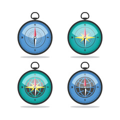 compass north south east west flatdesign vector image
